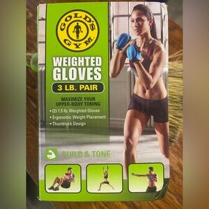 Gold's Gym Weighted Gloves 3 lb Pair